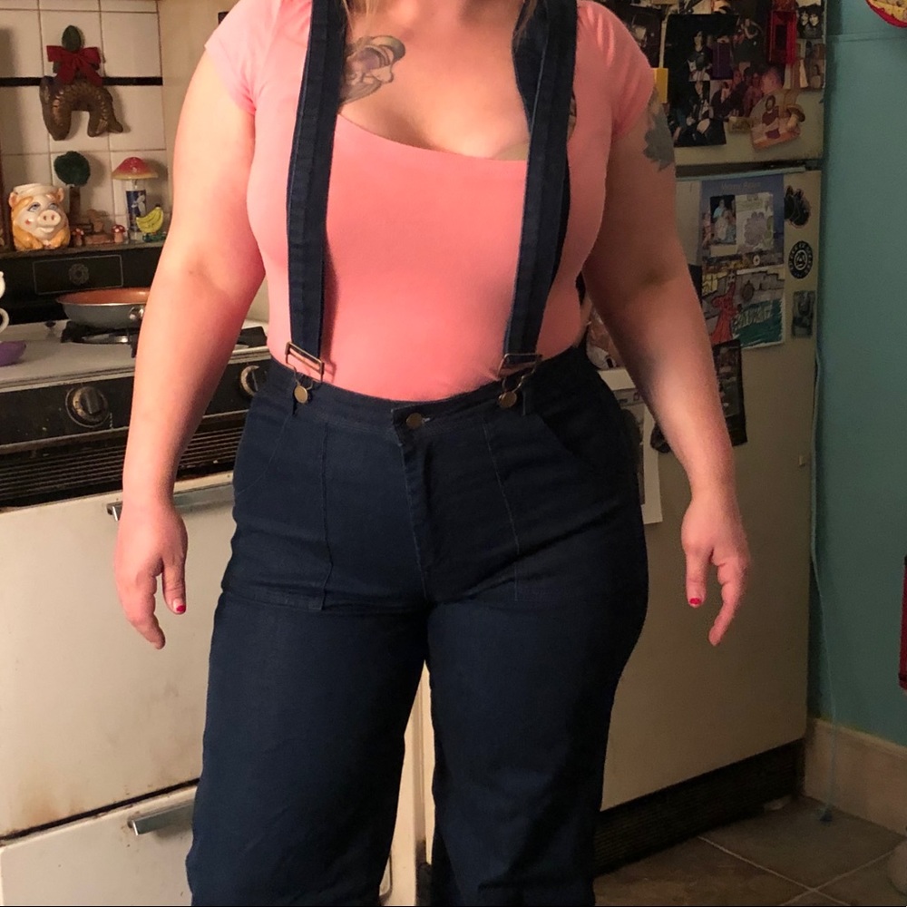 Voodoo vixen suspender high waist denim